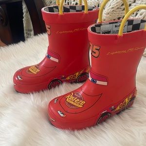 Kids western chief Disney Lighting McQueen rain boots.